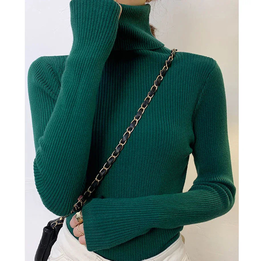 Jersey de cuello alto para mujer
