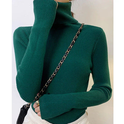 Jersey de cuello alto para mujer