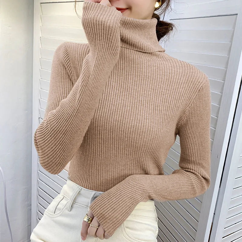 Jersey de cuello alto para mujer