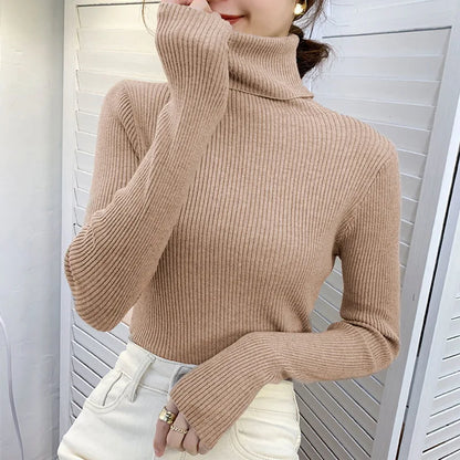 Jersey de cuello alto para mujer