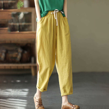 Kara - Pantalones frescos de lino y algodón