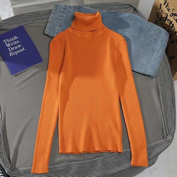 Jersey de cuello alto para mujer