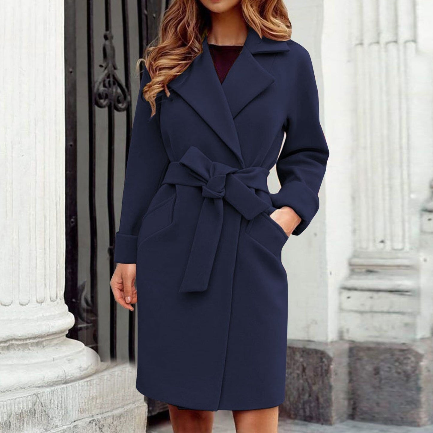 Trench coat abrigo de invierno con tapeta de botones en colores vivos | Hailey