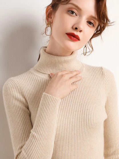 Jersey de cuello alto para mujer