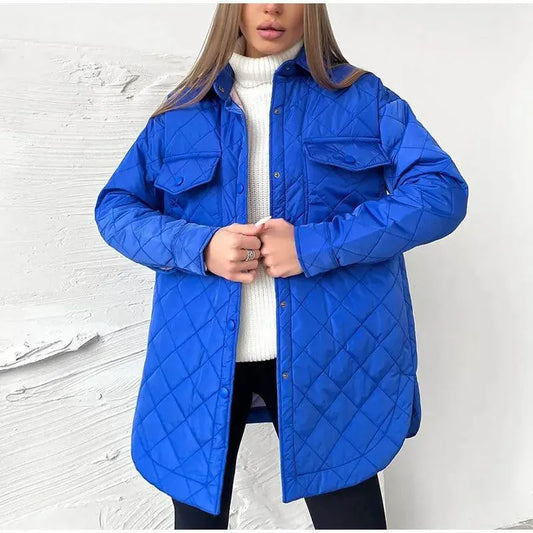 Chaqueta acolchada | Elegante | Cierre con botones, Bolsillos espaciosos | Ideal para el otoño