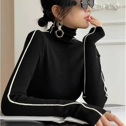 Julietta - elegante jersey de punto de cuello alto