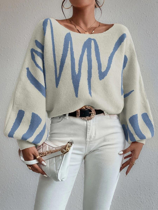 Jersey Yvella | Oversized Puff sleeves Jersey Blanco