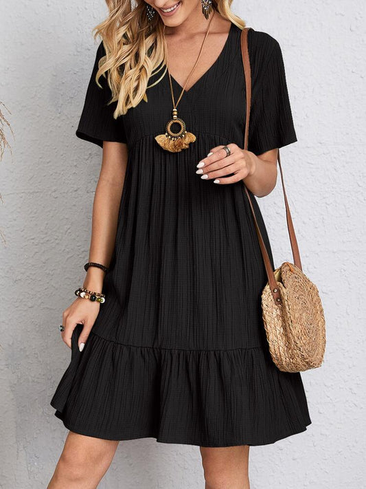 Hermoso vestido vintage con escote en V