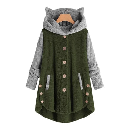 Jersey con capucha Thori de mujer con motivo de gato