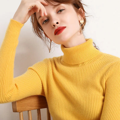 Jersey de cuello alto para mujer