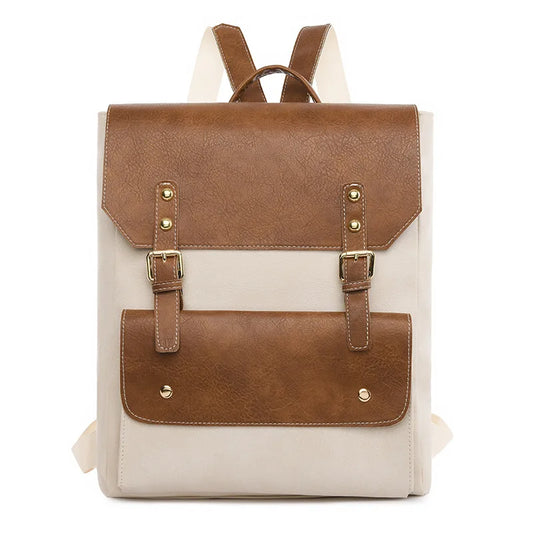 Amelia | Mochila atemporal con hebilla y solapa para viaje y portátil