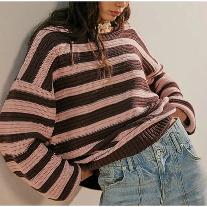 Madeleine | Suéter de rayas estampado de manga larga