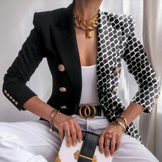 Lila - Blazer entallado estampado