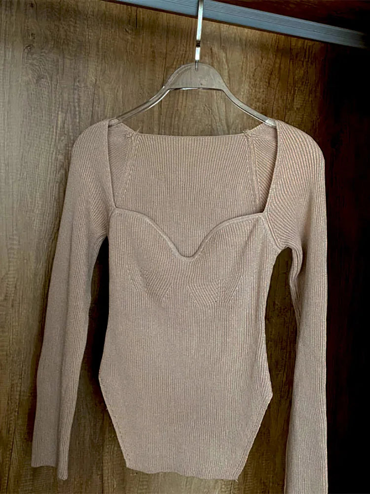 Top de punto elástico para mujer