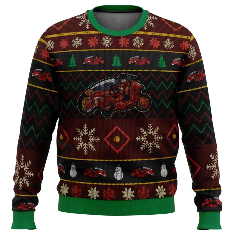 Markus | Cálido jersey con escote redondo y estampados navideños en 3D para hombre y mujer