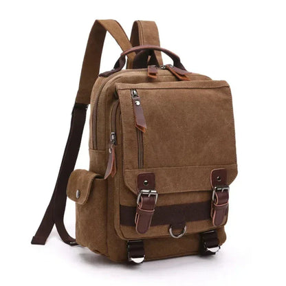 Thijs | Vintage Backpack - Bolsa de viaje grande y multifuncional para aventureros