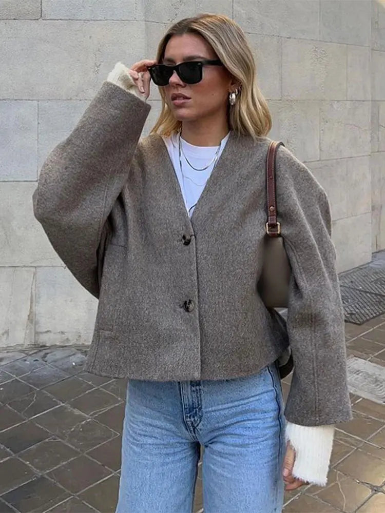 Sally | Chaqueta retro de doble botonadura para mujer, estilo urbano y elegante