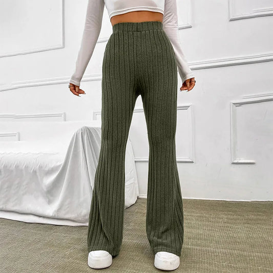 Eva | Pantalones palazzo acanalados | Casual Chic | Tejido suave