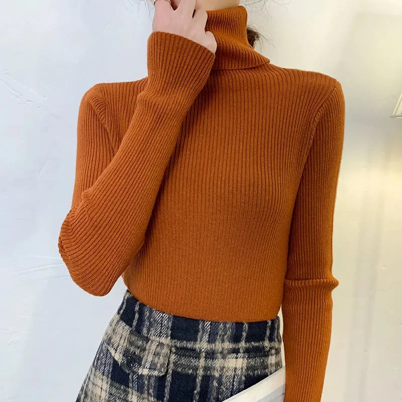 Jersey de cuello alto para mujer
