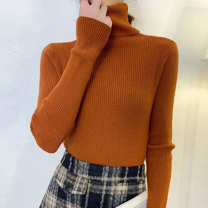 Jersey de cuello alto para mujer