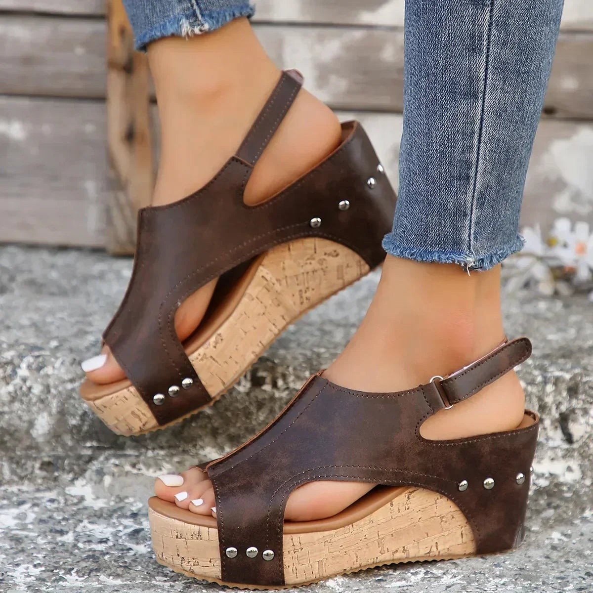 Manuela® | Sandalias ortopédicas de piel para mujer