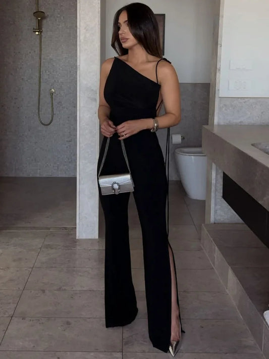Tazu™ | Mono glamuroso sin mangas con tirantes