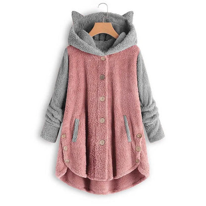 Jersey con capucha Thori de mujer con motivo de gato