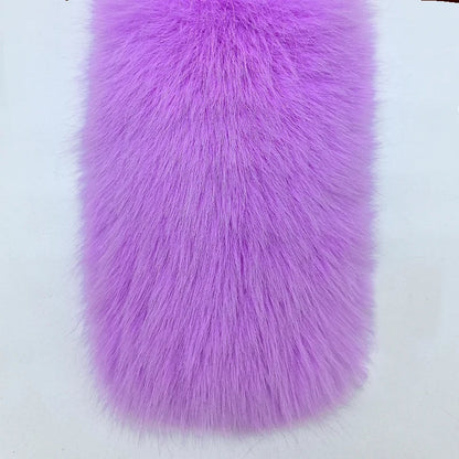 Elegante abrigo de piel para señora