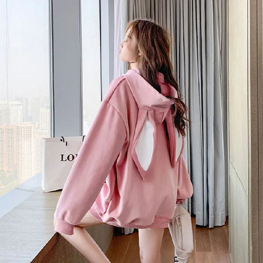 Felicity | Chaqueta con capucha de forro polar grueso y orejas de conejo para mujer