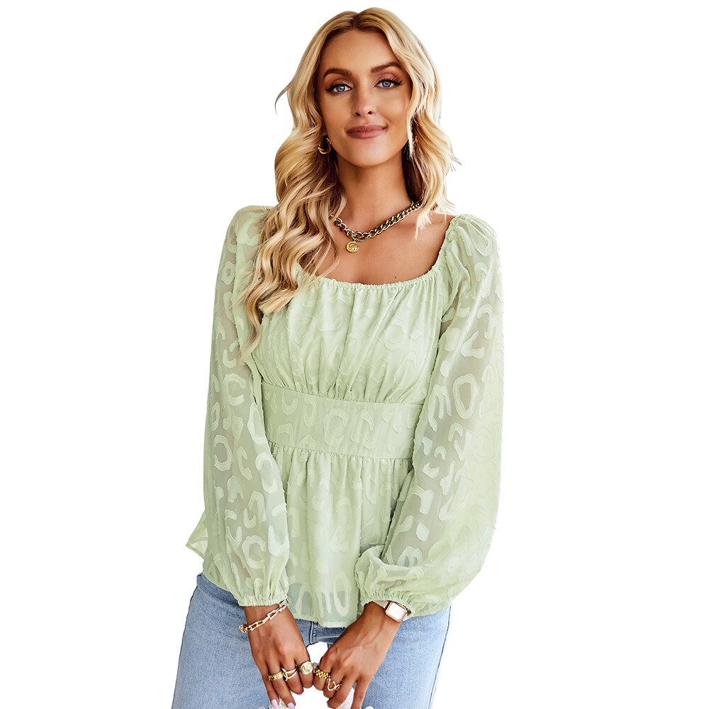 CharliesShirt I Blusa Con Mangas Abullonadas Para Mujer