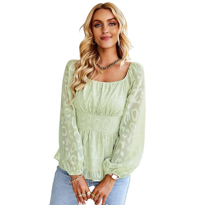 CharliesShirt I Blusa Con Mangas Abullonadas Para Mujer