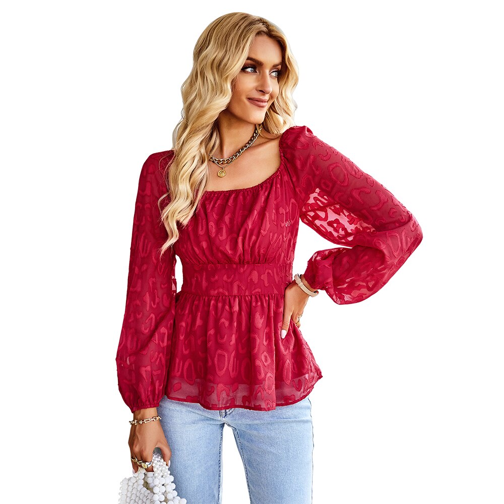 CharliesShirt I Blusa Con Mangas Abullonadas Para Mujer