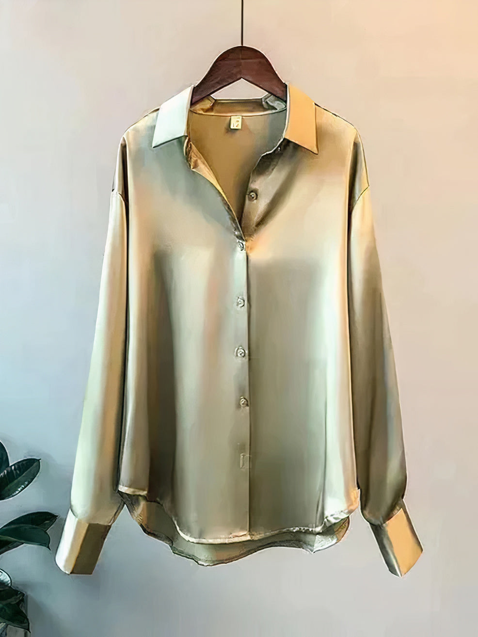 KLARA | Blusa de satén de manga larga
