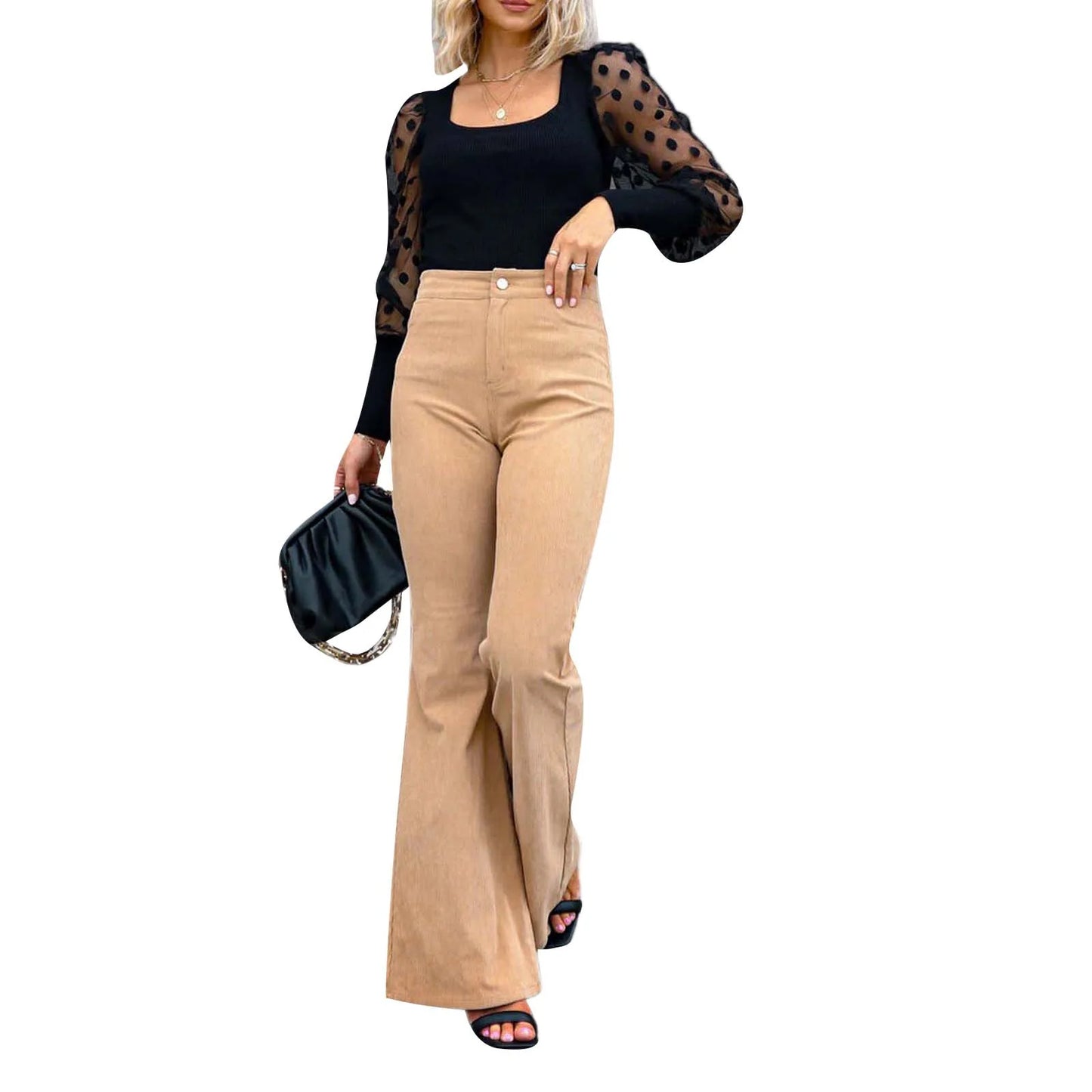 Pantalones acampanados de moda para mujer