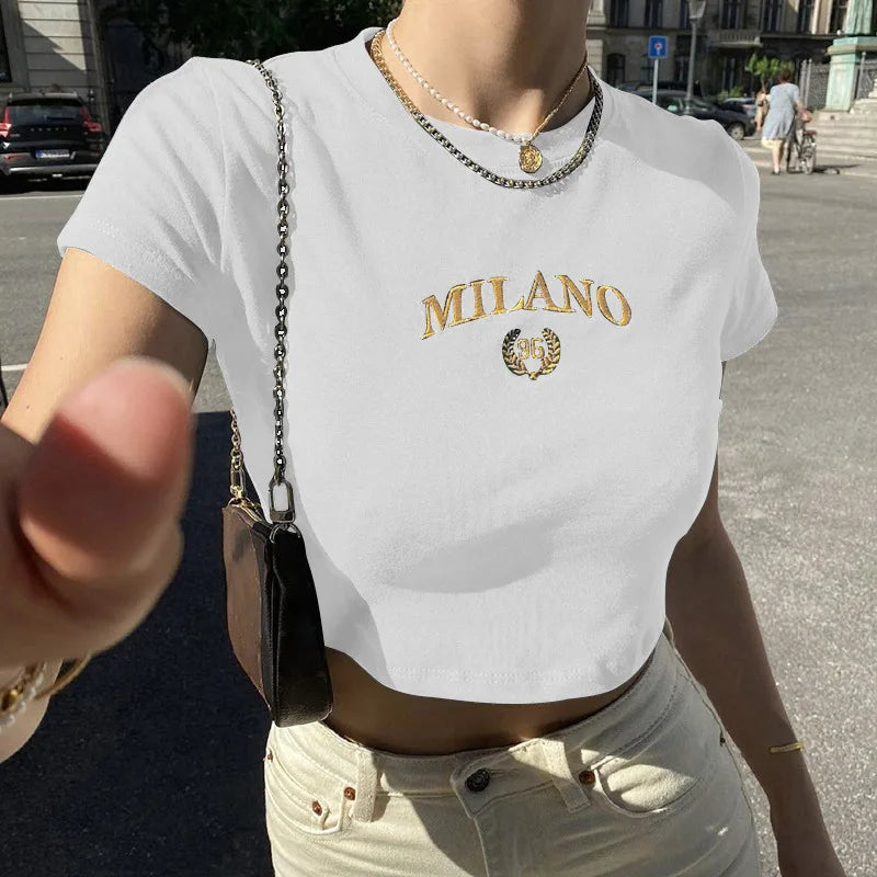 Juliane | Trendy Milano Crop Top para Mujer