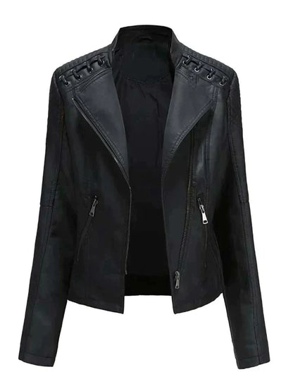 Chaqueta Oseanna | Elegante chaqueta motera de cuero