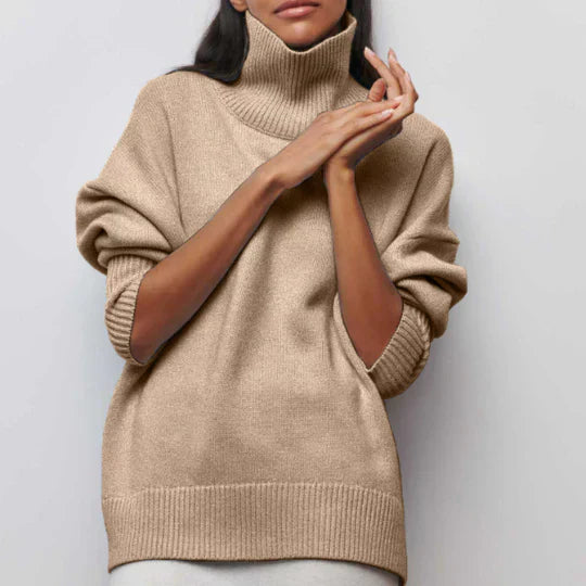 Cálido jersey de cuello alto para mujer | cálido | cómodo | lana