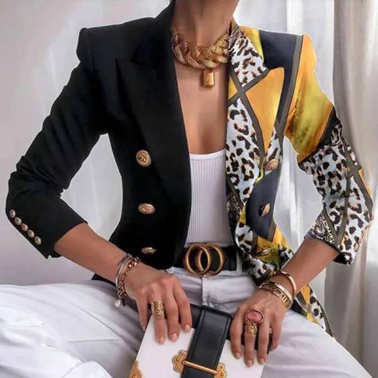 Blazer estampado de mujer