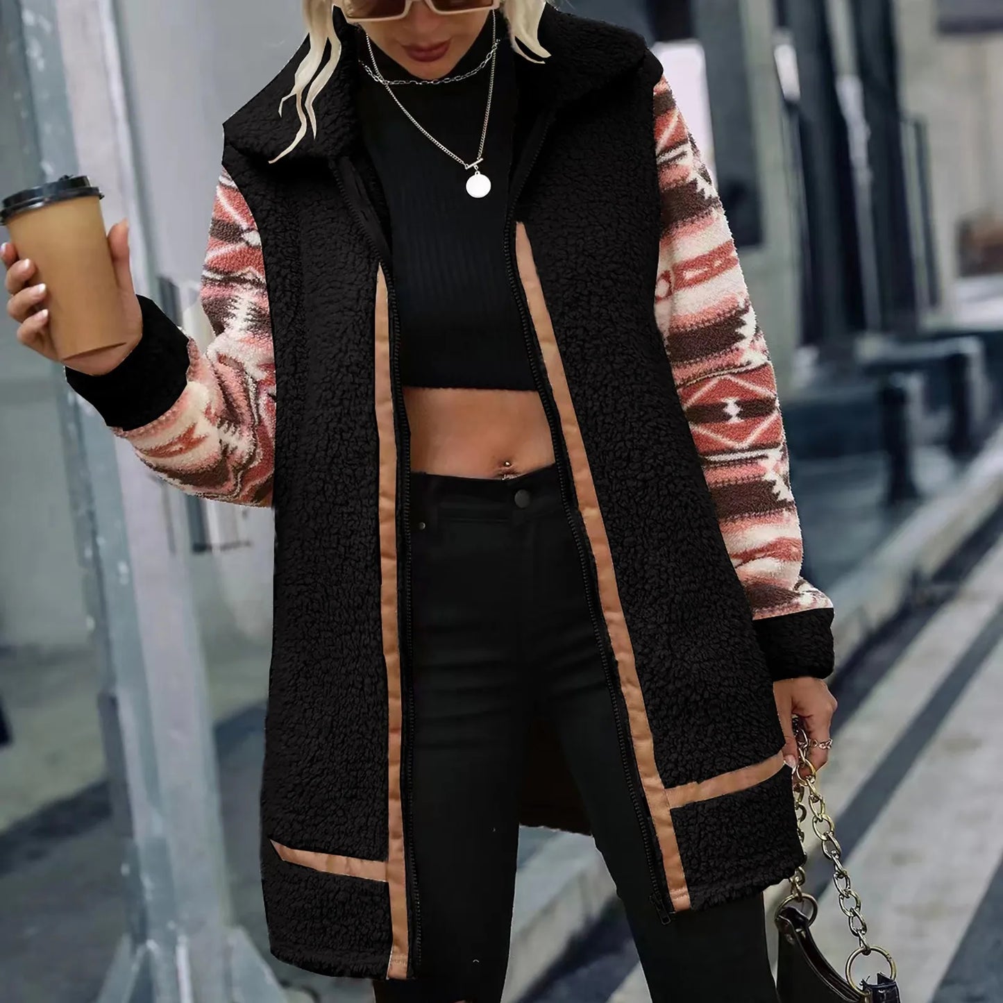 Daena Coat | Abrigo largo de forro polar