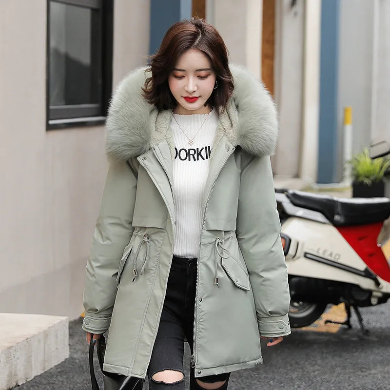 Chaqueta de invierno Tilda | forrada con cuello de piel y capucha desmontables