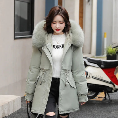 Chaqueta de invierno Tilda | forrada con cuello de piel y capucha desmontables