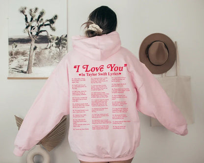 Clara | Sudadera con capucha con el lema "I Love You" en diferentes idiomas