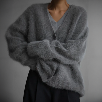 Jersey de invierno para señora con tapeta de botones
