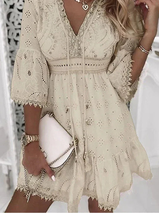Vestido de verano boho con bordado