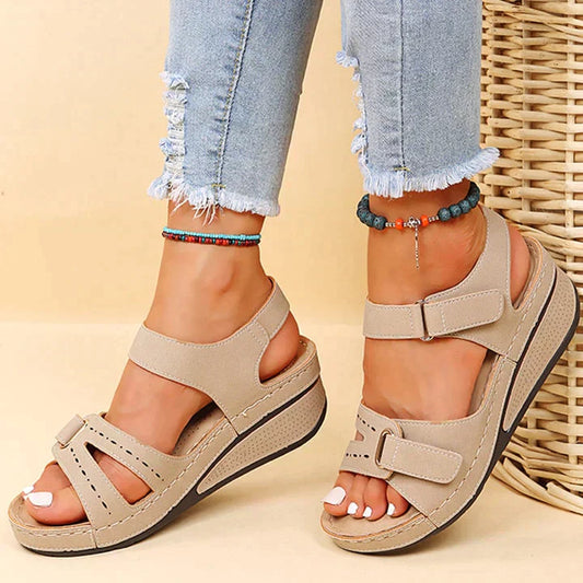 Ramona® | Cómodas sandalias ortopédicas con tacón de cuña