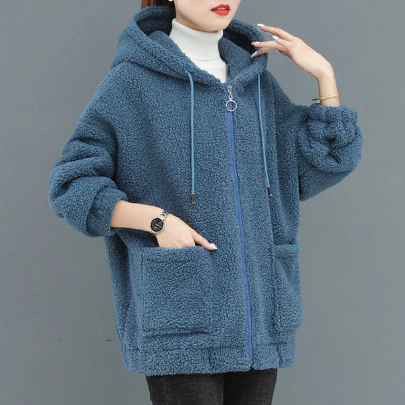 Elisa | Cómoda sudadera de lana suave con bolsillos delanteros - ideal para otoño/invierno
