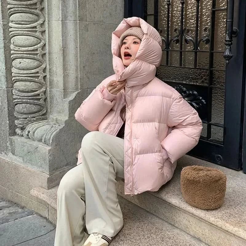 Chaqueta de invierno cómoda y elegante con diseño de borla para mujer