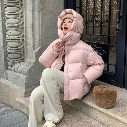 Chaqueta de invierno cómoda y elegante con diseño de borla para mujer