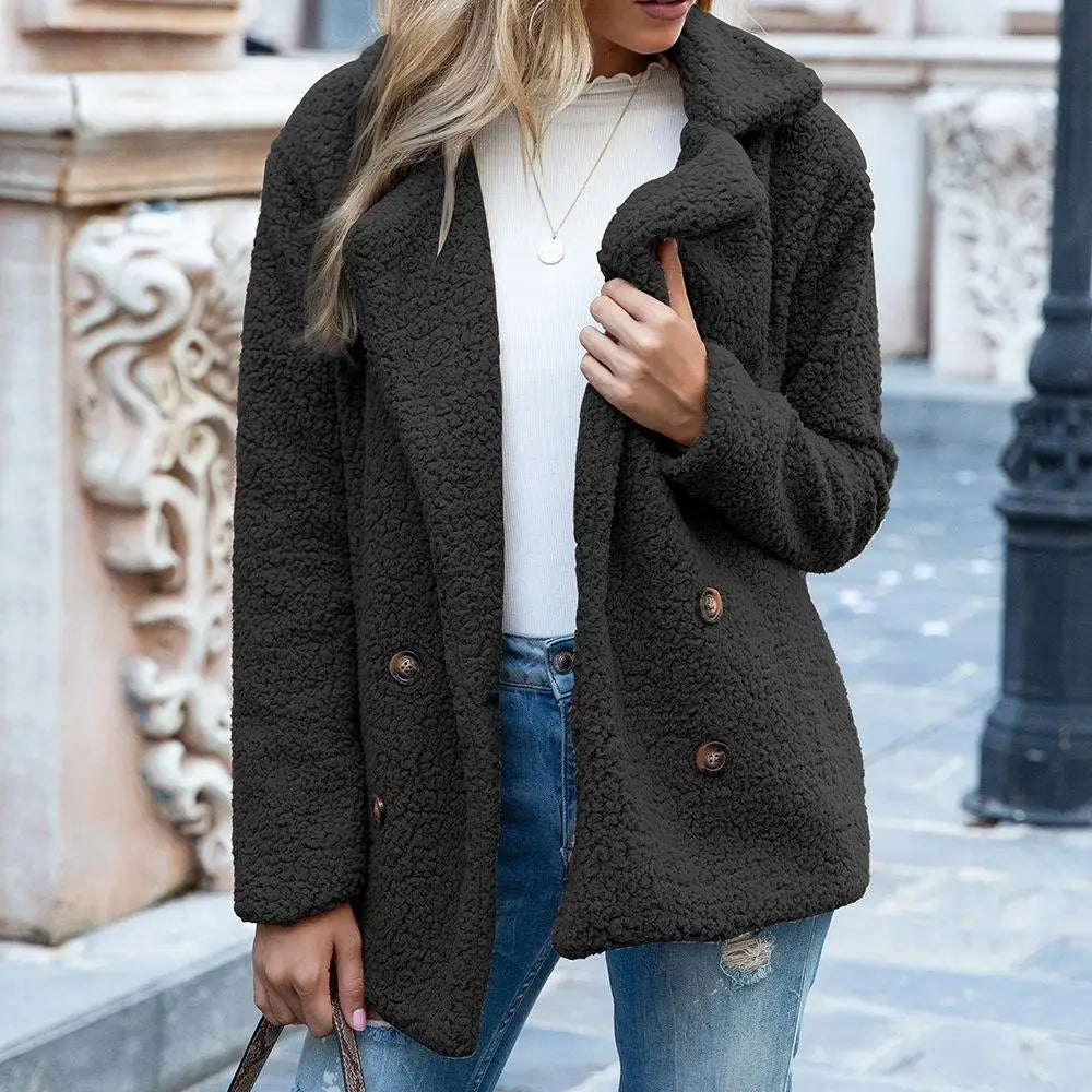 Chaqueta corta Teddy | Marrón | Fluffy and Trendy