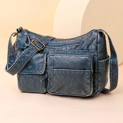 Selma™ | Bolso bandolera de piel vintage con múltiples bolsillos